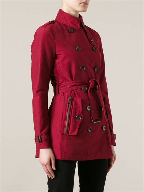 burberry brit red trench|are Burberry trench coats waterproof.